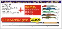Prívlačový prút + DARČEK zdarma 5 ks vobler