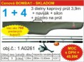 kaprový prút 3,9m/3,5lb+navijak+silon+puzdro